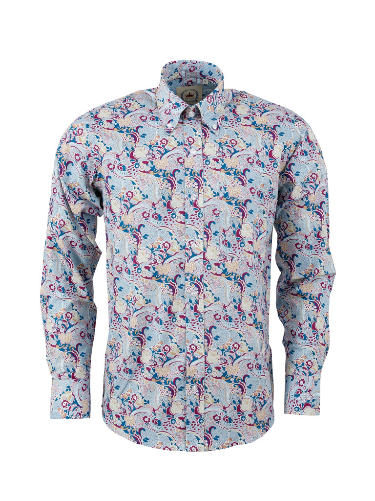Men's Limited production Blue floral shirt - LR-5