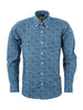 Men's Blue Paisley Shirt - PS-27