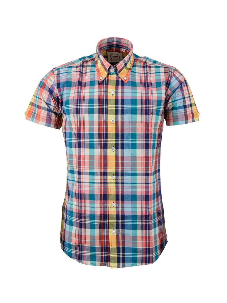 Ladies Multi coloured check shirt - LSS STCK 27