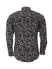 Men's Black & White floral shirt - FLORAL-19