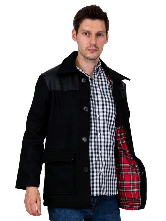 Donkey Jacket with PVC - Black