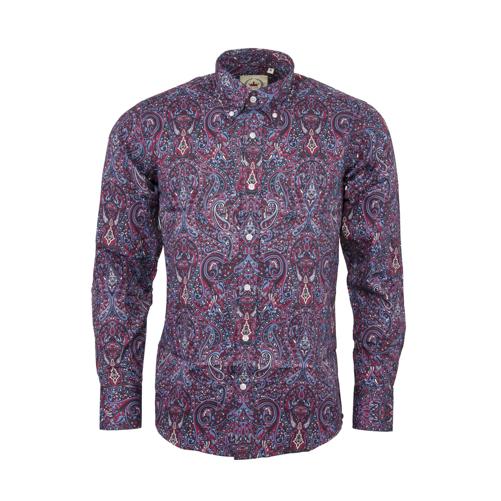 Men's Navy, Red, Blue Paisley - PS-40– Relco London