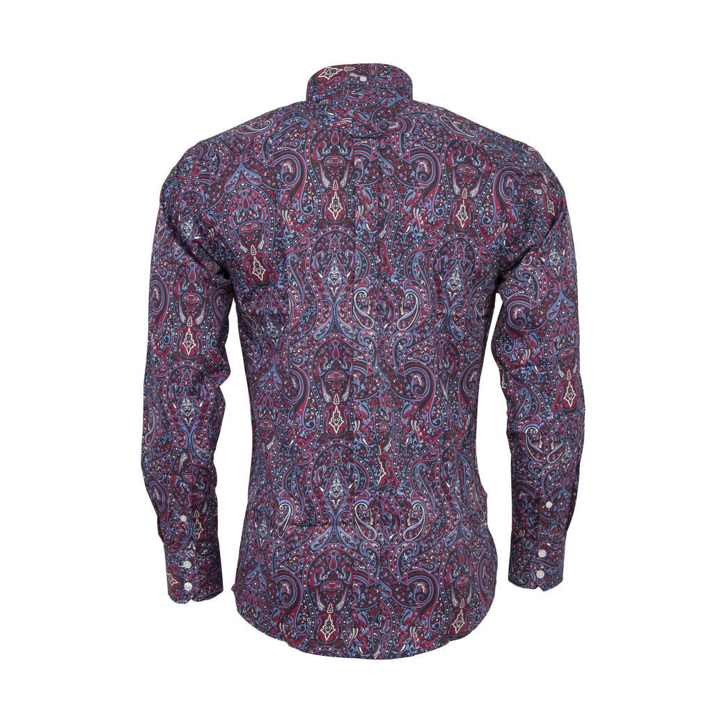 Men's Navy, Red, Blue Paisley - PS-40– Relco London