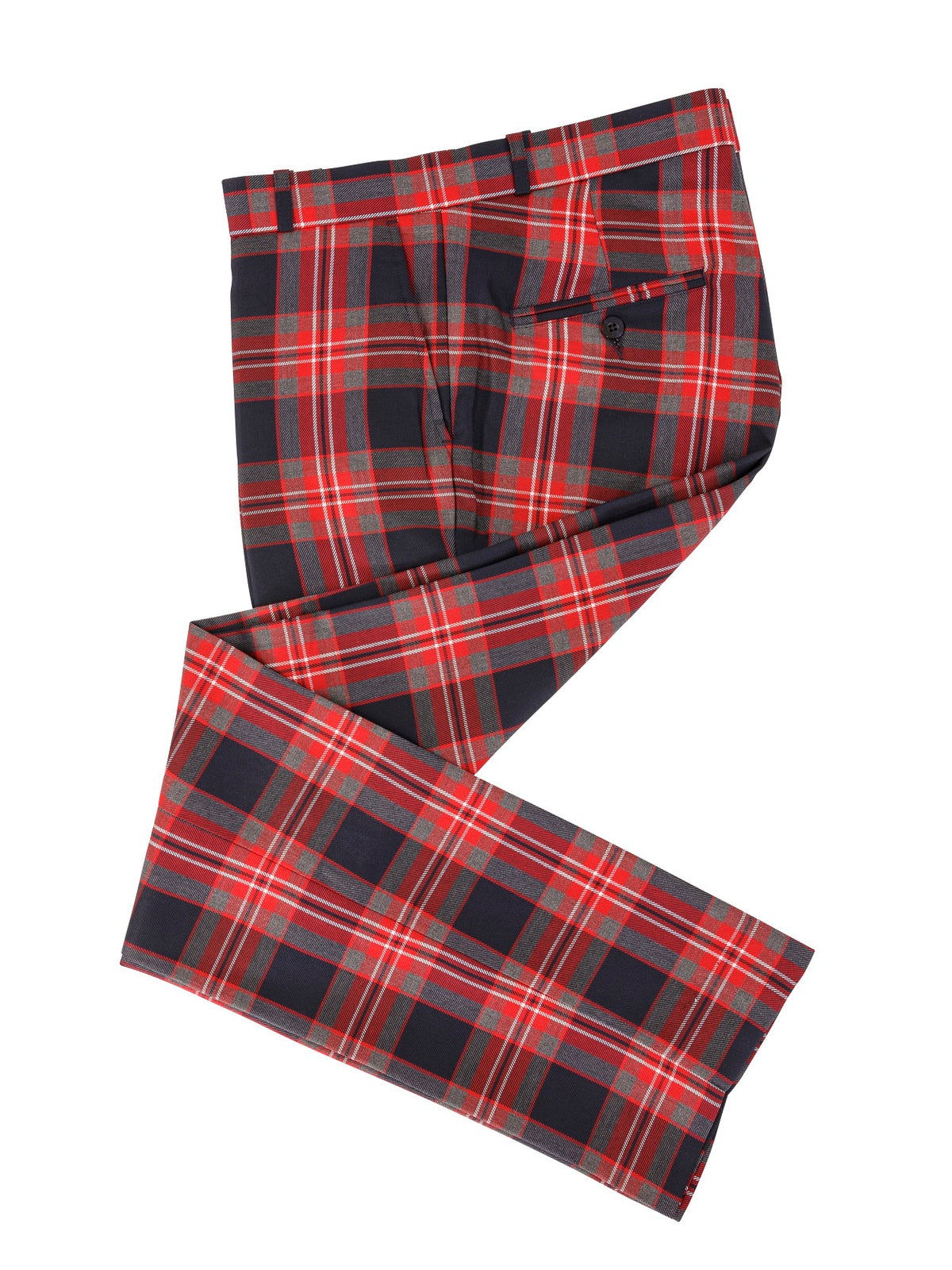 Mens red hot sale checkered pants