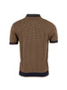 Men's Jacquard Dogtooth Knitted Polo - Navy