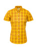 Ladies Mustard & Burgundy shirt - LSS 47