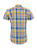 Men's Yellow & Blue Check Shirt- CK-60 - UP TO 5XL