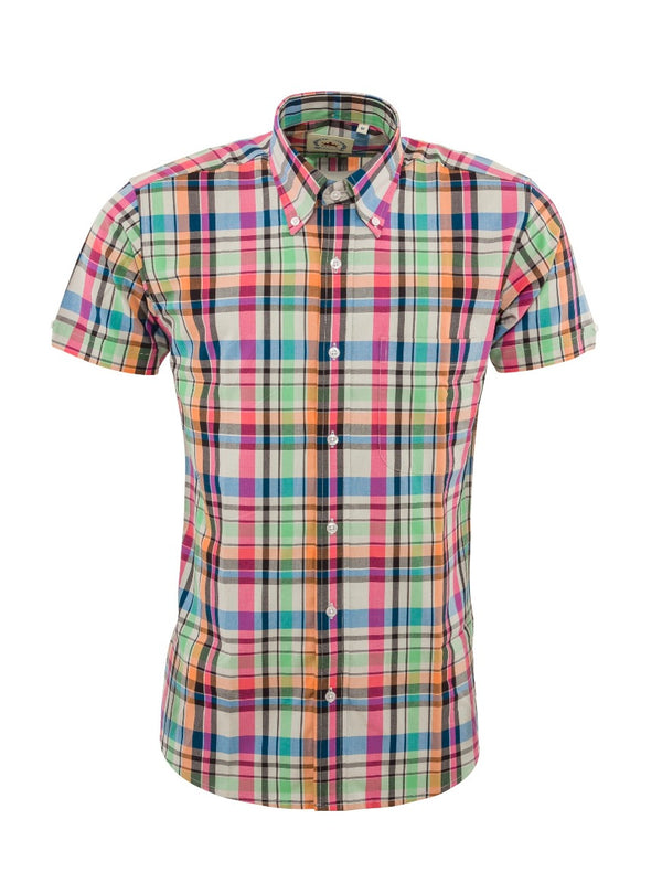 Men's Multi coloured Check Shirt- CK-61 - UP TO 5XL