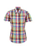 Ladies Multi coloured check shirt - LSS 61