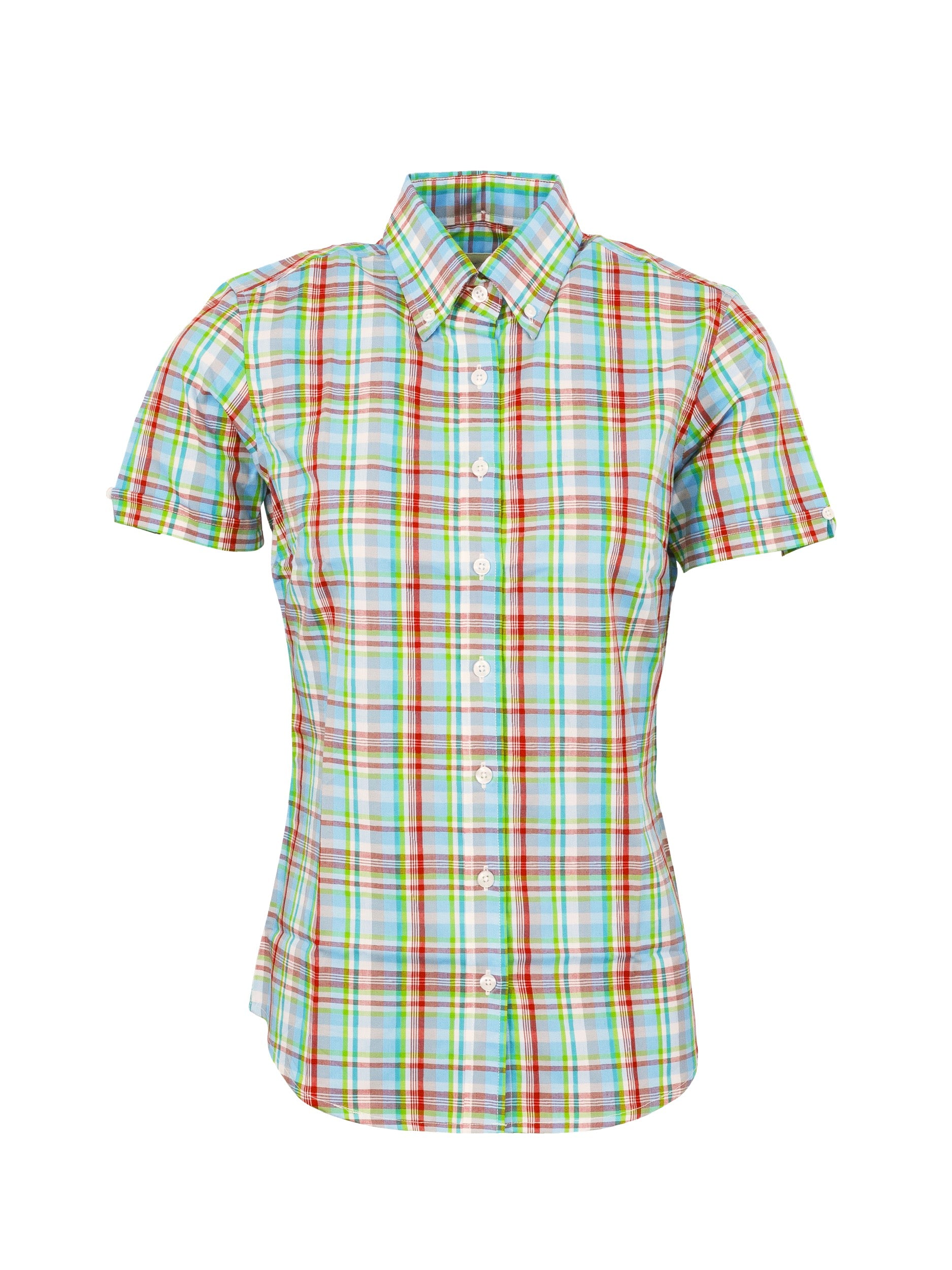 RELCO RELCO LADIES BROWN CHECK SHIRT Women's Vintage Shirts - Relco London