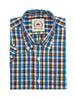 Men's Blue Check Shirt- CK-57 - UP TO 5XL