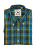 Men's Green & Blue Check Shirt- CK-59 - UP TO 5XL