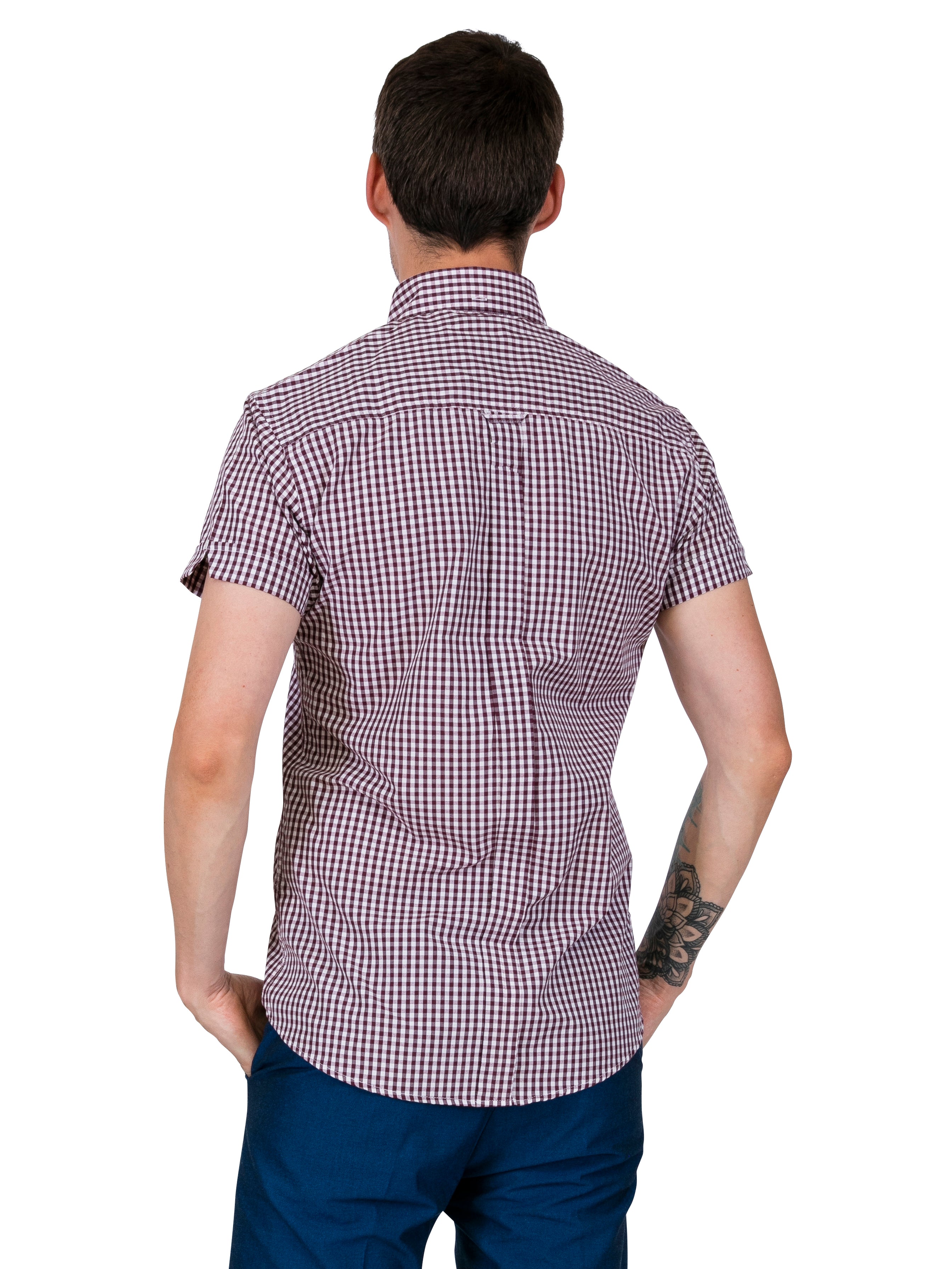 Regular Fit Short Sleeve Shirt - Gingham Check - Yellow main image 0