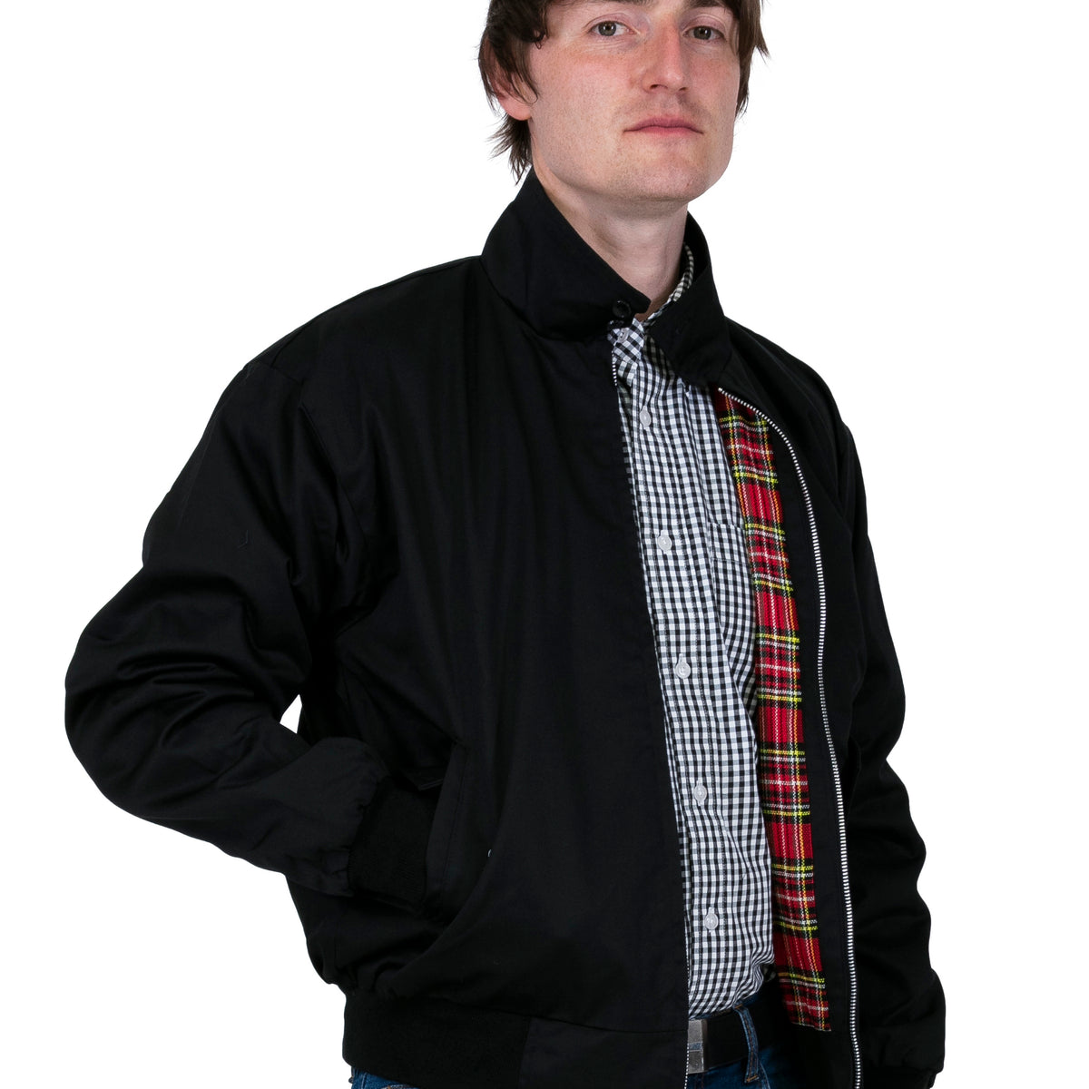 Black Mens Harrington Jacket Mod Jackets Relco London