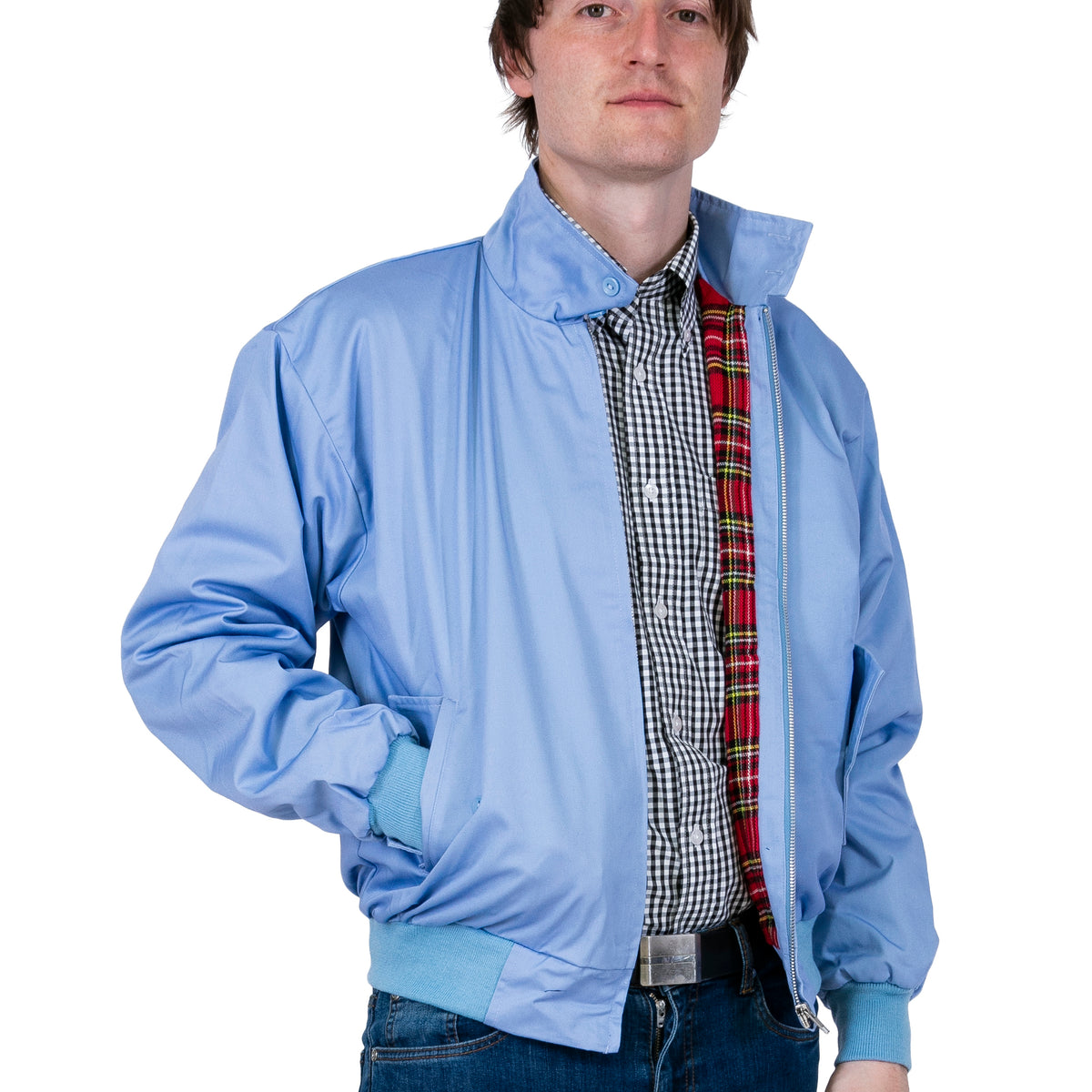 Sky Blue Mens Harrington Jacket | Mod Jackets | Relco