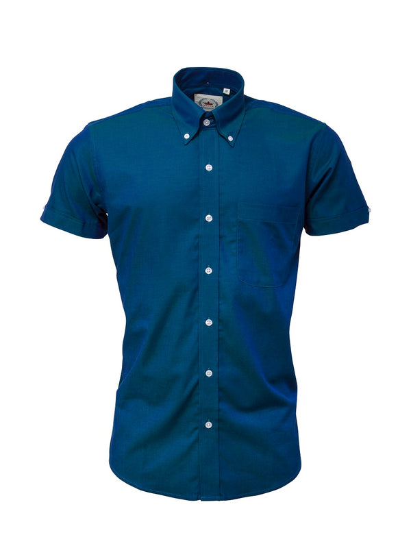 Short Sleeve  - Two Tone Blue - Up to Size 5XL