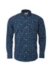 Men's Blue Paisley shirt - PS 24