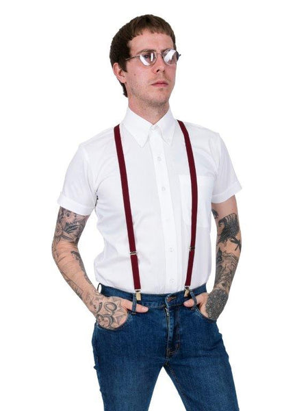 Men's Vintage Check Stripe Trouser Braces