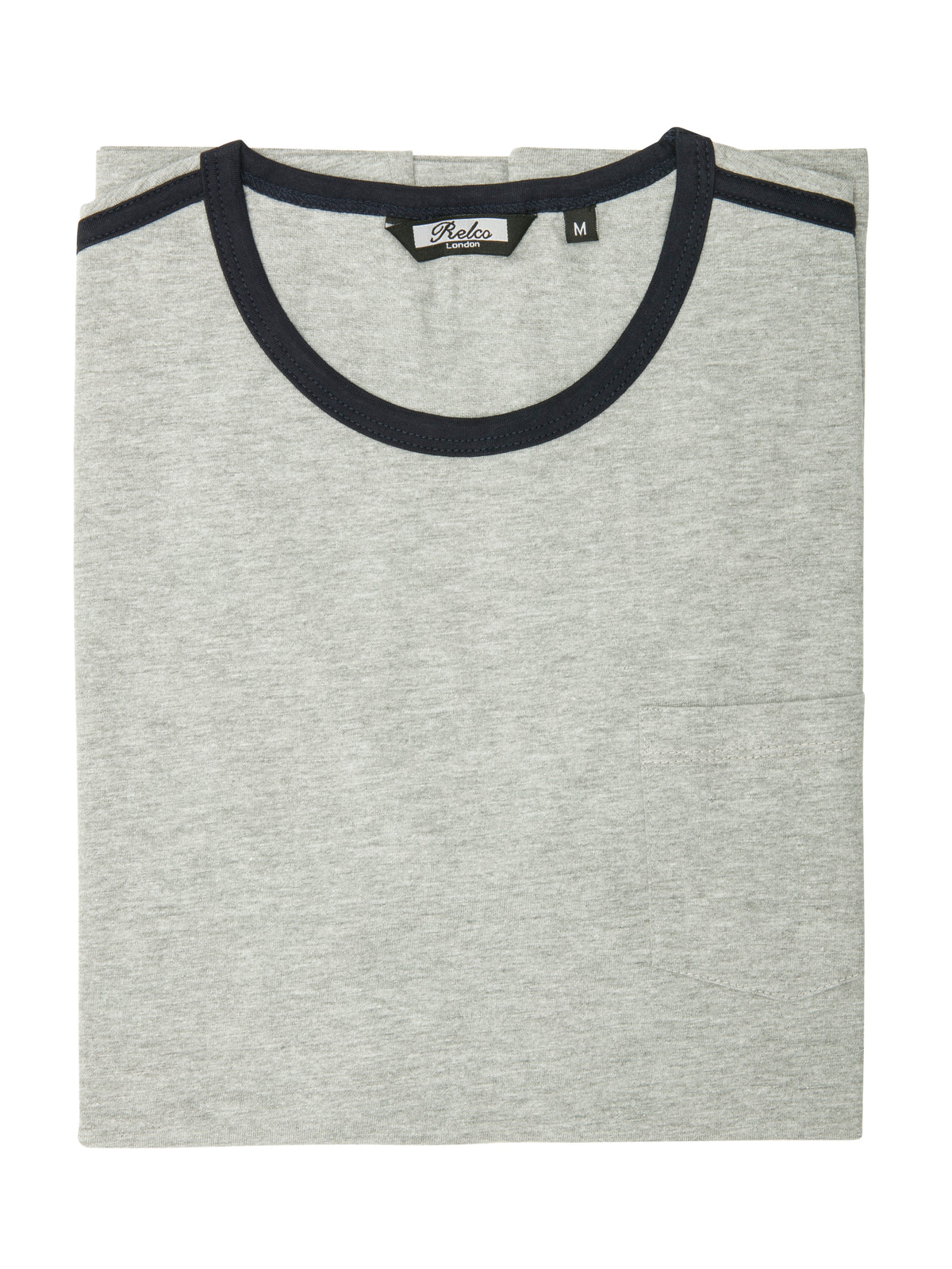 Mens Grey Ringer T Shirt | Vintage Clothing | Relco London