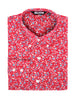 Vintage Shirt - Cotton Red with Blue Florals
